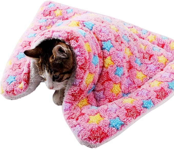 XZJMY 3Pcs Small Animal Bed Mat, Warm Bed Mat,Soft Plush Pad Mat,Small Animal Winter Sleep Bedding Mat for Small Medium Dog Cats