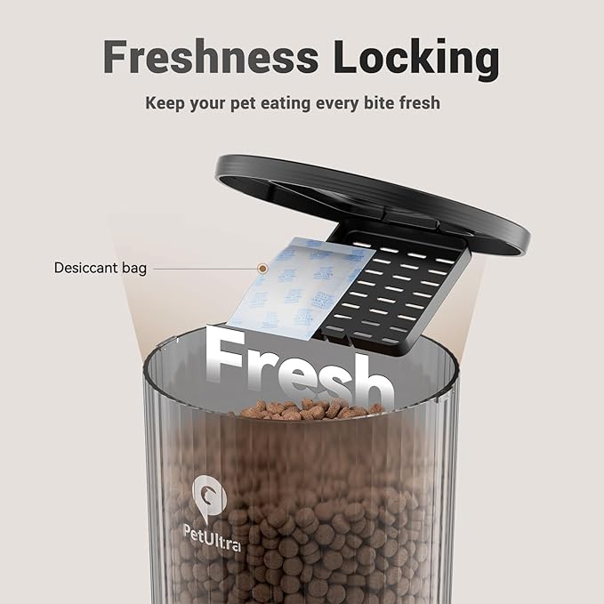 Automatic Cat Feeder for 2 Cats: Cat Feeder auto WiFi 2.4G- Time Dual Cat Feeder 1-10 Meals| Smart App Control Automatic Pet Feeder for Cats and Small Dog Indoor- Dual Power& Detachable Clean