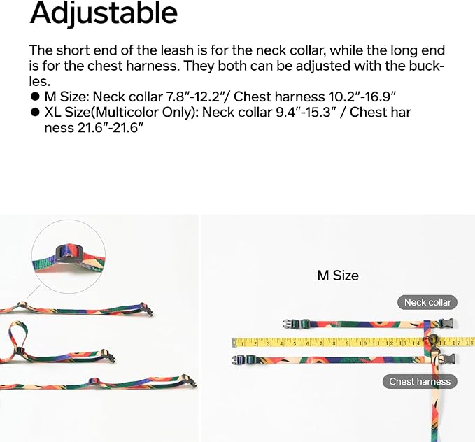 pidan Cat Harness & Leash Set, Cats Escape Proof Adjustable Kitten Harness for Large Small Cats, Lightweight Soft Walking Travel Petsafe Harness Grey,Neck Girth 7.8'' 12.2'', Chest Girth 10.2'' 16.9''