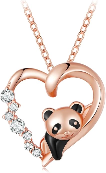 925 Sterling Silver Dog Paw Cat Panda Necklace for Women Cute Dainty Animal Pendant Necklace Gifts for Cat Mom Animals Lover…