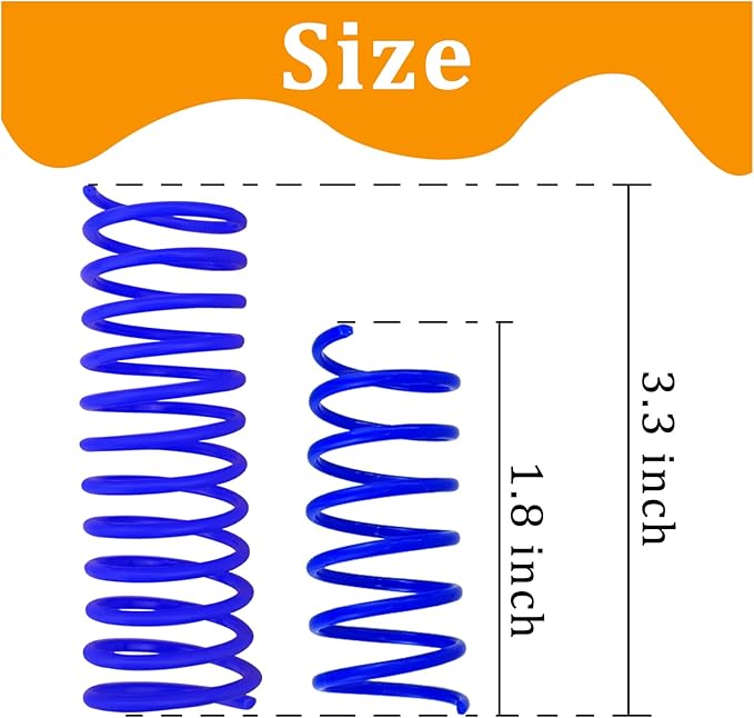 Andiker Cat Toys for Indoor Cats, 4 Big Cat Springs & 8 Small Springs Cat Interactive Toy for Swatting, Biting, Hunting Cat Creative Toy to Kill Time and Keep Fit Colorful Plastic Spring (12pc)