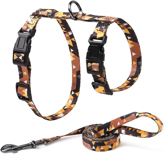 Cat Harness Escape Proof Cat Harness and Leash Set for Walking Soft Adjustable Kitten Harness for Small Large Cats(Multicolor4)