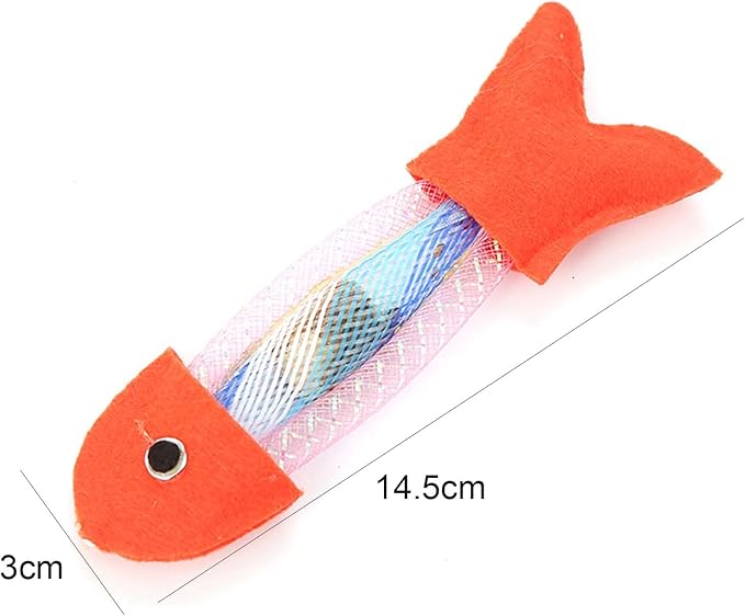1Pc Yellow Cartoon Fish Hose Spring Bouncing Cat Toy Boredom Relieve Pet Cat Mice and Animals Toys