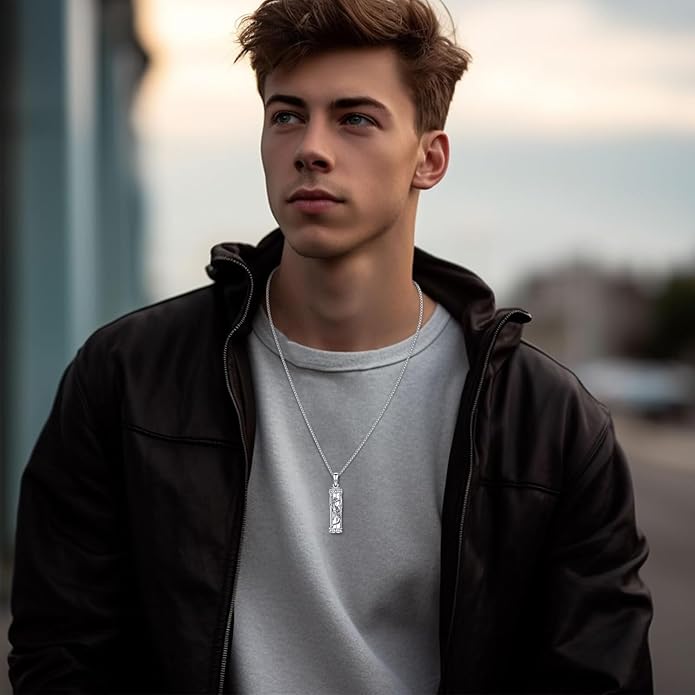 Aniu Cremation Jewelry for Ashes S925 Sterling Silver Urn Necklace Memorial Necklace for Human Ashes of Loved Ones Keepsake Pendant for Men Women