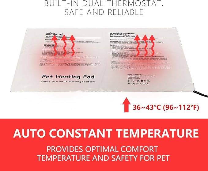 Pet Heating Pad for Cat Dog,Soft Electric Blanket Auto Temperature Control Waterproof Indoor,House Heater Animal Bed Warmer Heated Floor Mat,Whelping Supply for Pregnant New Born Pet