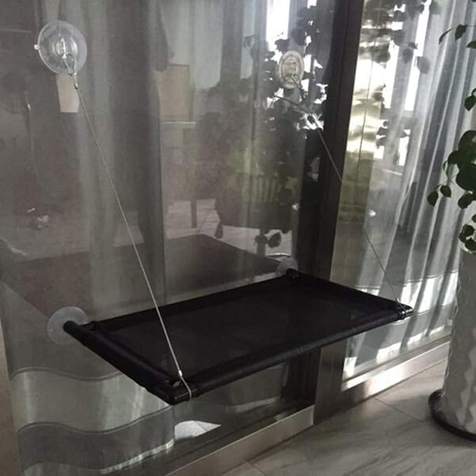 Cat Window Perch Cats Window Hammock Bed,Window Mounted Seat Extra Large and Sturdy Hanging Pet Window Bed Cat Shelves with 4 Suction Cups Holds Up to 60lbs