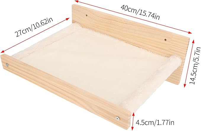 Tnfeeon Wall Mounted Cat Hammock Bed Cat Wall Furniture Breathable Washable Saving Space Cat Window Perch Shelf for Indoor Summer