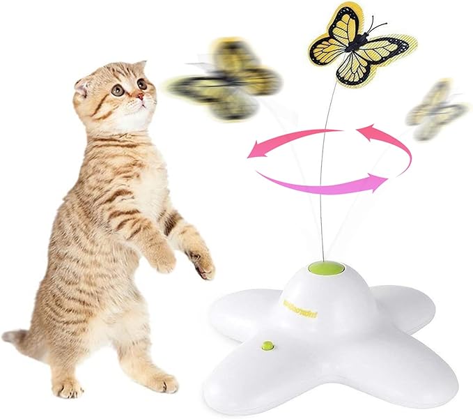 ALL FOR PAWS Cat Interactive Toys for Indoor Cats Kitten Wand Toy, Fluttering Butterfly, Cat Fun Playing Toys Kitten Toys (Flutter Bug)