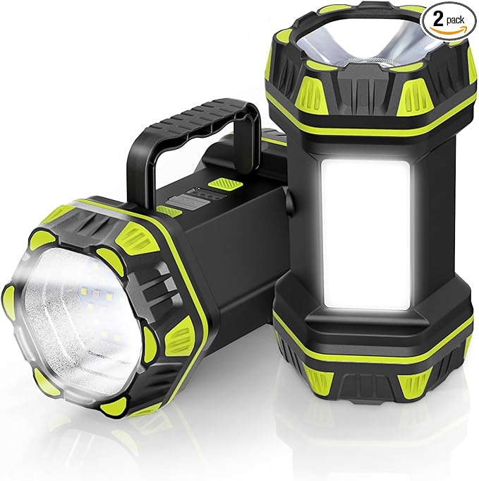 AlpsWolf 2 Pack Camping Lantern Rechargeable, LED Camping Flashlight, 4800 Capacity, 8 Modes Portable Camping Light for Emergency, Hurricane,Hiking, Power Outages, Camping Essentials