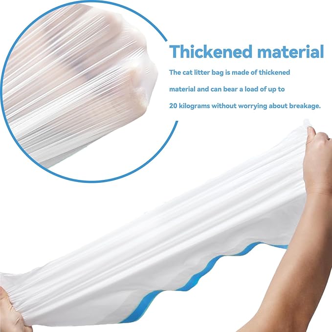 120 Count Waste Bags For Robot 4 and 3, Litter Box Liners For Automatic Cat Litter Box, Cat Litter Box Liners Waste Bags Replacement (26.3'' x 15.7'', 120 Count)