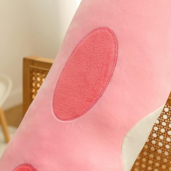 43.32in Giant Cat Pillow Plush Sleeping Pillow Cute Cartoon Cat Stuffed Animals Soft Long Body Pillow Gift for Kids Girlfriend(Pink)