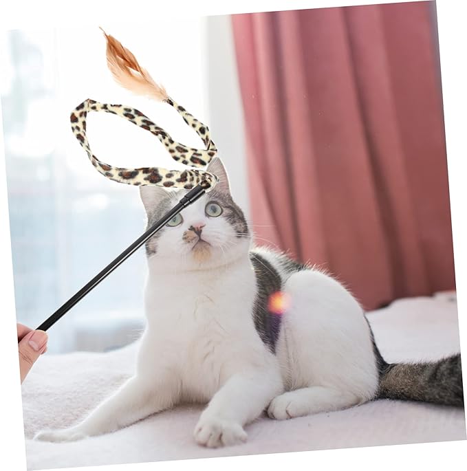 balacoo 12 Pcs Cat Teaser Cat Running Toy Cat Exercise Toy Cat Teasing Cat Toys Cat Teething Toy Cat Toy Wand Pet Treat Toy Cat Catcher Toy Cat Chasing Toy Cloth Stick Kitten