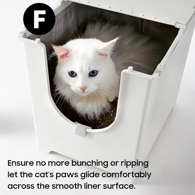2 Pack Litter Box Liners F Compatible with Modkat Flip Litter Box Liner Type F, Reusable Liner Type-F with Carrying Handles