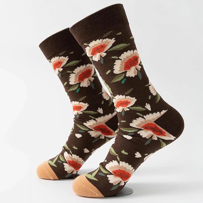 5 Pairs Cute Animal Crew Socks Fun Casual Cotton Calf Socks for Women