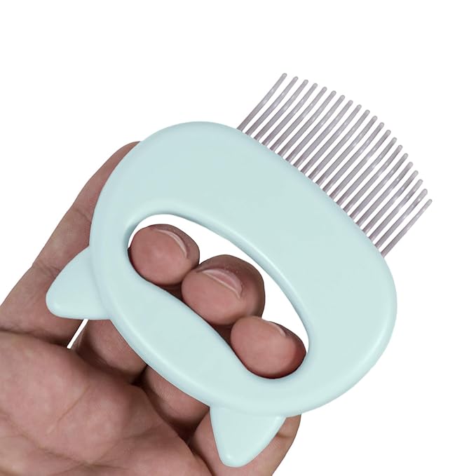 AKOAK 1 Pack Cat Massage Comb, Pet Hair Removal Massage Shell Brush, Soft Hair Removal Brush Comb and Shed Fur Remover Hair Removal Tool for Long and Short Hair Cats Dogs Puppies Rabbits
