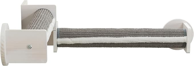 TRIXIE Wall Set 5, Indoor Wall Mounted Cat Climbing System, 2 Sisal Scratching Post for Corners, Cat Ledges, Gray