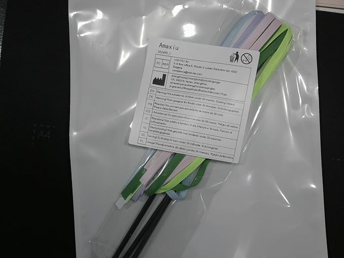 Amaxiu Cat Ribbon Wand Toys, 3pcs Interactive Cat Rainbow Wand String Toys for Indoor Cats Colorful Ribbon Charmer for Kittens Teaser Training Exerciser Playing Catcher Accessories