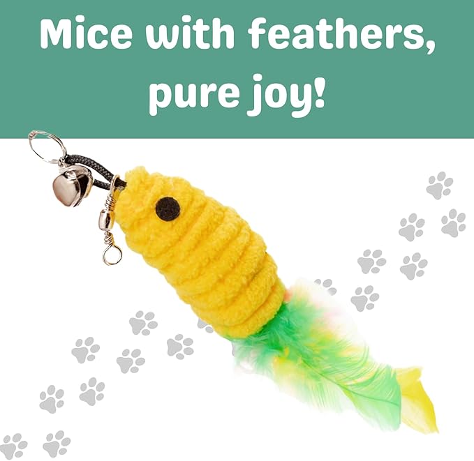 5pc Feather Refill Cat Toy Feather Cat Wand Toy Refill Cat Toys With Feathers Cat Feather Toy Refill Cat Teaser Toy Attachments Feather Cat Toys Cat Toy Feather Wand Cat Lures Attachmets Kitten
