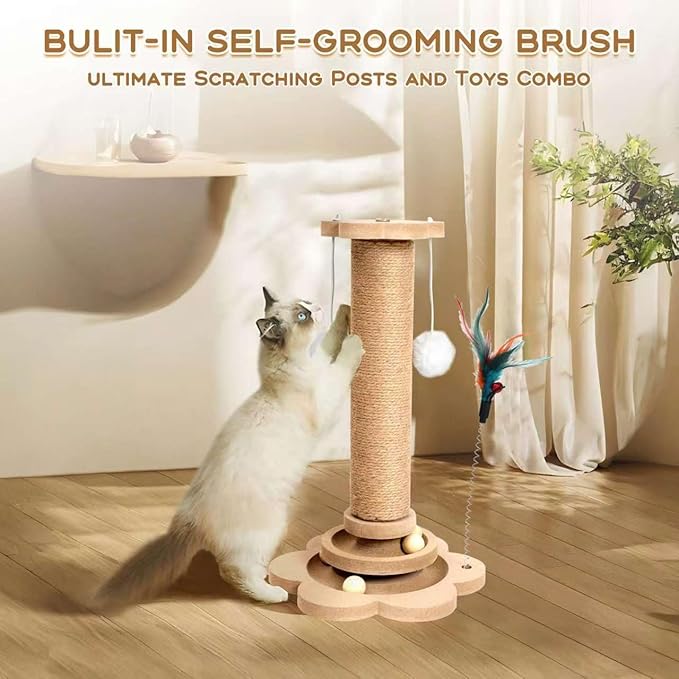 Cat Climbing Tower, Wooden, 40 in Tall, 24 in Wide