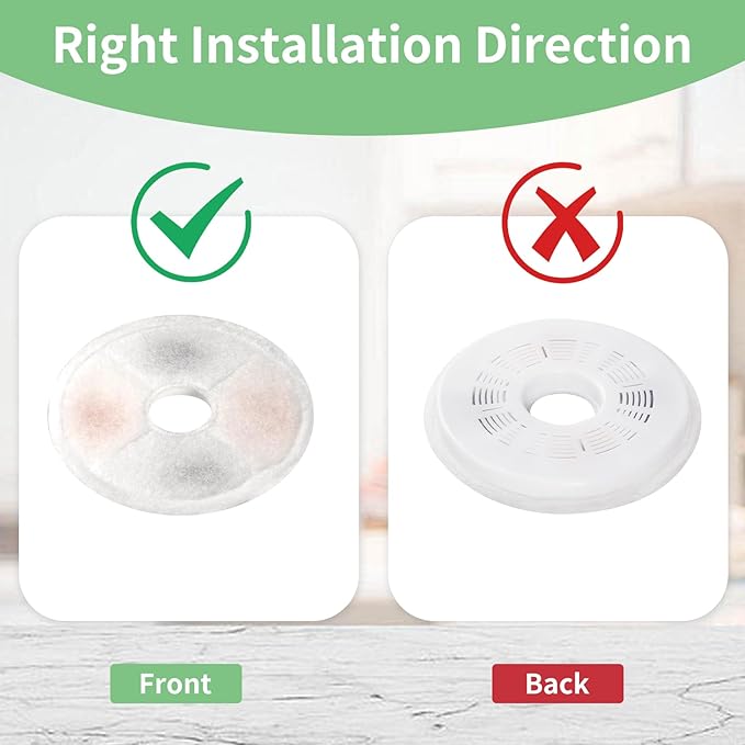 6 Pack Cat Water Fountain Replacement Filters Fit for 3L Flower Water Dispenser Automatic Pet Dog Cat Fountain Filter