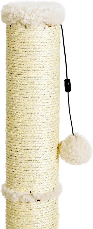 Cat Craft Scratching Post, Cat Scratch Post 20" Kitten Scratcher Sisal Scratch Posts with Hanging Balls, Beige