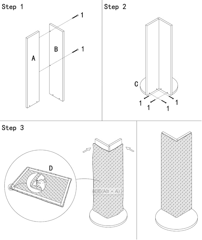 SHENGOCASE 2-Pack 20.5" Tall Wall Sofa Couch Corner Cat Sisal Scratcher,Scratching Post,Replaceable Sisal Scratch Pad Mat, Couch Protector