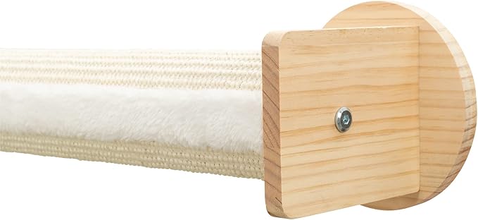 TRIXIE Wall Set 5, Indoor Wall Mounted Cat Climbing System, 2 Sisal Scratching Post for Corners, Cat Ledges, Natural