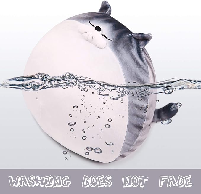 ARELUX 18In High Chubby Cat Plush Pillow, Cute Fat Kitty Cat Stuffed Animal Soft Kitten Adorable Hugging Pillow Anime Plushies,Funny Toy Birthday for Adults Friends