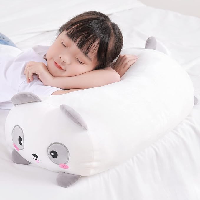24 inch Large Panda Plush Pillow Toy, Panda Big Stuffed Animals, Kawaii White Bear Doll Jumbo Cushion Plushies Gift for Girls Boys Kids, Birthday