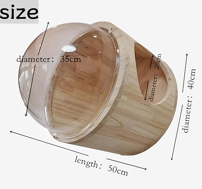 Wall-Mounted Cat Bed Furniture Round Space Capsule Acrylic Cat Perch Steps Cat Wooden Shelf Cat Lover Gift Cat Tree Tower-Classic Style-1