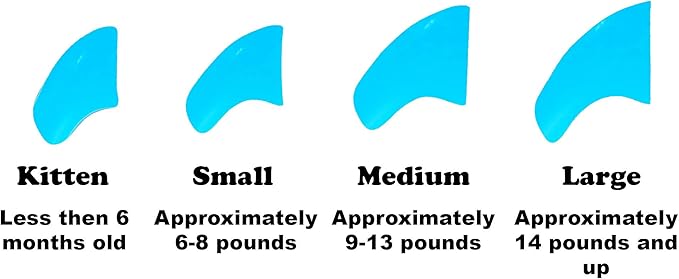 40 Pack Soft Nail Caps for Cat Claws Blue Glow in The Dark Medium