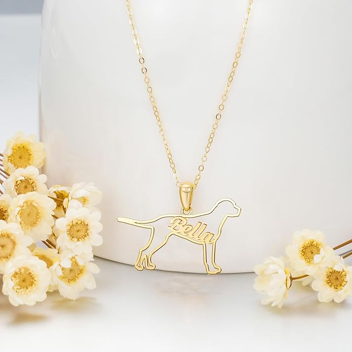 925 Sterling Sliver Yorkshire/Corgi/Labrador/Pug/Bulldog/Paw Print/Cross Necklace Cute Puppy Dog Necklace Jewelry Birthday Gifts for Women Girls Dog Lovers