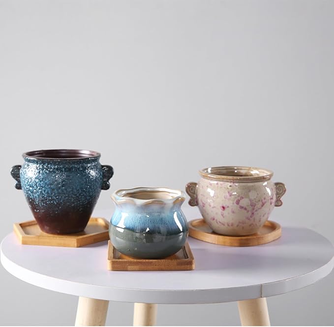 4PCS Mosaic Bamboo Coasters for Crafts, Blank Base Trays, Drinking Cup Coaster, Plant Coaster, Art Plate,DIY Mosaic Supplies (Square L)