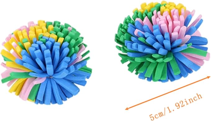 2-Pack Interactive EVA Cat Toy for Kittens and Indoor Cats - Colorful Teaser with Feather for Chasing and Exercise, Soft and Quiet Pet Supplies for Training and Playtime, Improves Activity and Fun