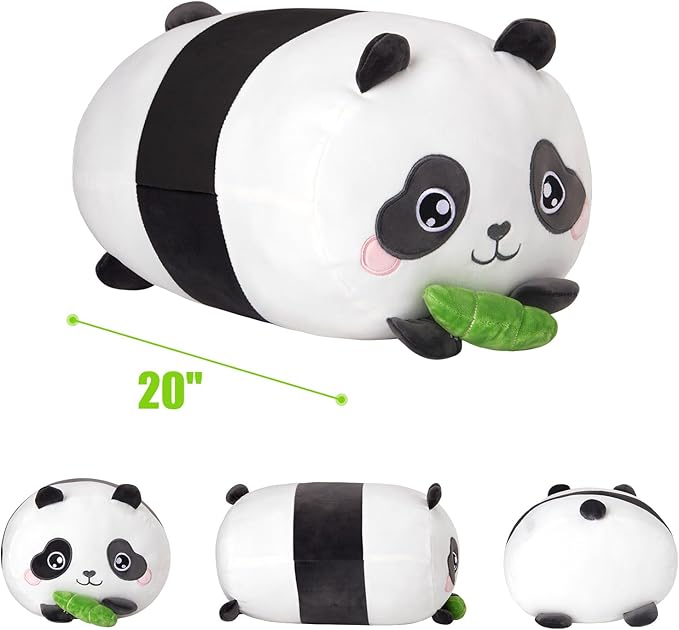 20" Panda Plush Stuffed Animals Jumbo Plushie Squishy Pillow Gaint Big 20 in Squish Gifts for Kids Girls Boys