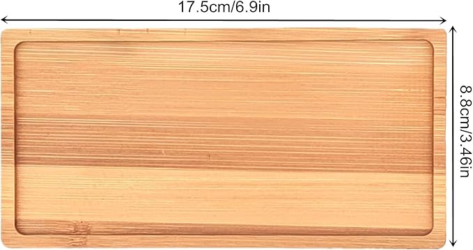 4PCS Mosaic Bamboo Coasters for Crafts, Blank Base Trays, Drinking Cup Coaster, Plant Coaster, Art Plate,DIY Mosaic Supplies (Rectangle)