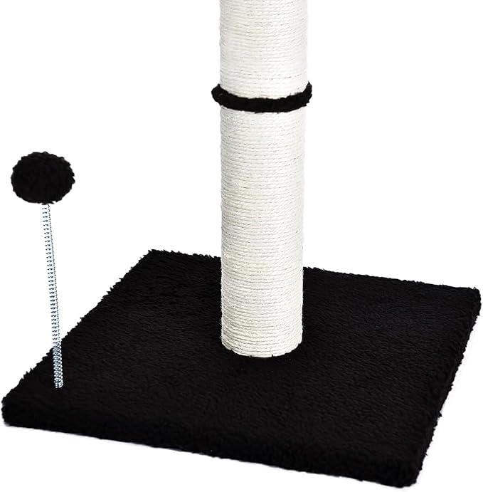 Cat Craft Scratching Post, Cat Scratch Post 20" Kitten Scratcher Sisal Scratch Posts with Hanging Balls, Brown