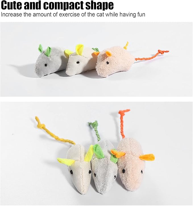 3Pcs Cat Toy, Simulation Cat Plush Toy Cat Catching Toy Dental Cat Nip Chirping Toy Cat Chew Exercise Toy for Indoor Cats and Kittens