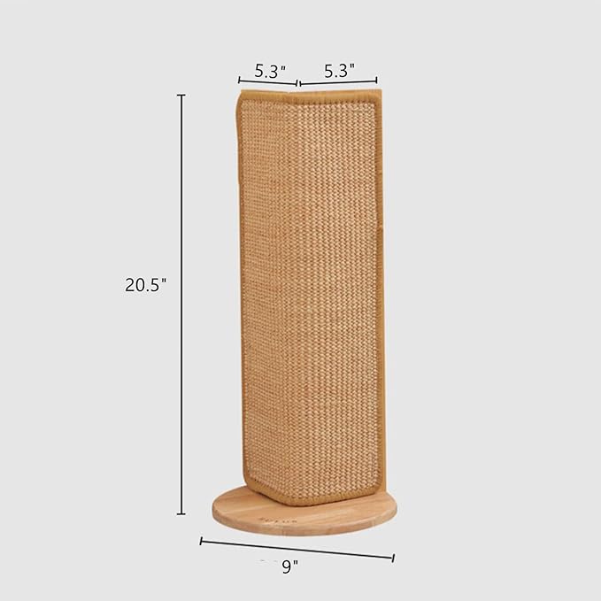 SHENGOCASE 2-Pack 20.5" Tall Wall Sofa Couch Corner Cat Sisal Scratcher,Scratching Post,Replaceable Sisal Scratch Pad Mat, Couch Protector
