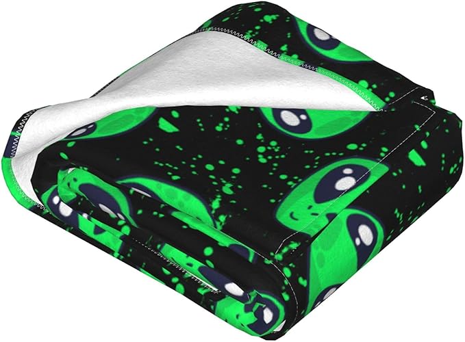 Alien Throw Blanket Soft Cozy Plush Warm Fleece Blanket for Sofa Couch Bed 60"X50"