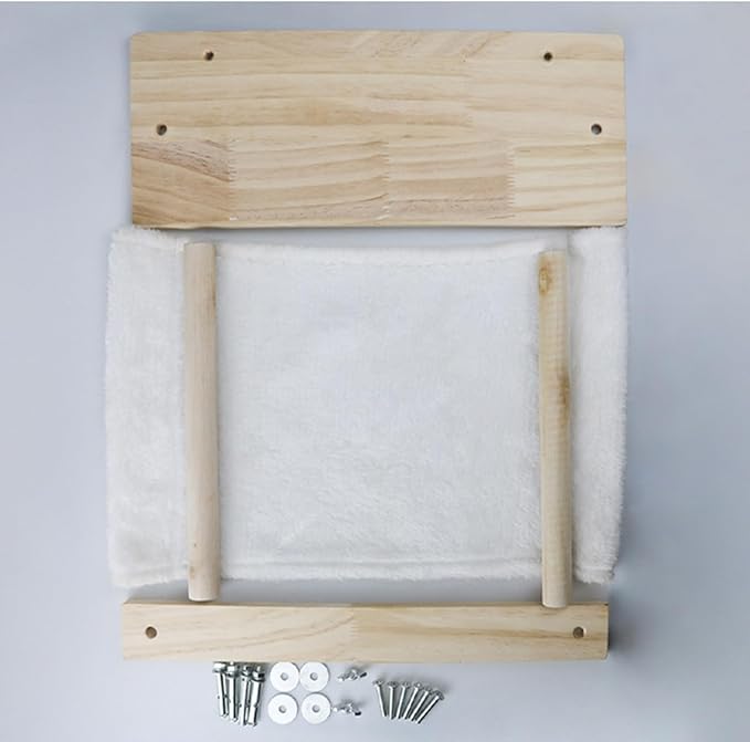 Tnfeeon Wall Mounted Cat Hammock Bed Cat Wall Furniture Breathable Washable Saving Space Cat Window Perch Shelf for Indoor Summer