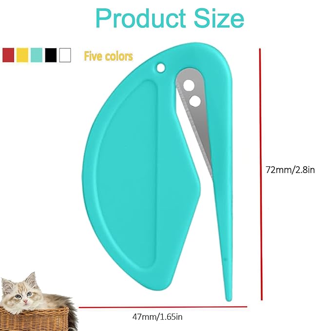 5pcs Pet Knot Opener Knotting Comb Removal Dematting Hair Flea Brush Shedding Tool Matted Fur Tick De Remover Matting Grooming Supplies for Indoor Medium Long Haired Cats Dogs Tangled