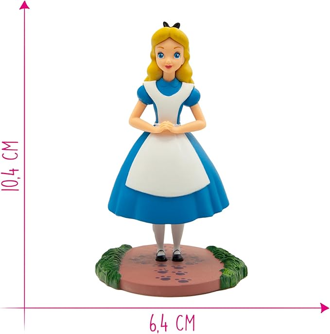 11400 Toy Figure, Walt Disney Alice in Wonderland, Approx. 10.4 cm, Ideal as a Cake Topper, Detailed, PVC-Free, Great Gift for Children’s Imaginative Play