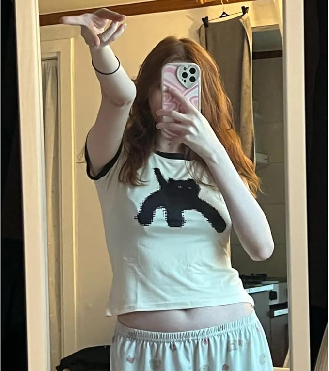 Baby Tees Women Graphic Tops Y2K Grunge Clothes