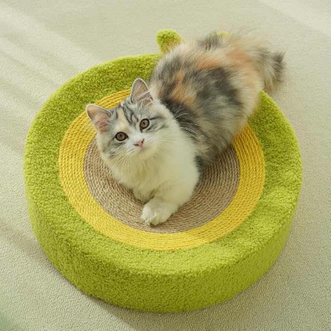Fruit Cat Scratching Board,Sisal Cat Scratching Board,Orange Cat Litter,Fruit Coconut Cat Scratching Basin,Green Cat Bed,Watermelon Cat Scratching Board,Wear-Resistant Cat Cat Products (Avocado)