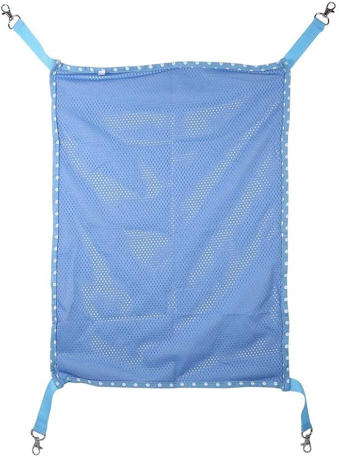 HEEPDD Cat Cage Hammock, Summer Breathable Mesh Hanging Bed Soft Pet Rest Sleepy Pad for Cats Puppy Ferrets Rabbits Other Small Animals(Blue L) Mice & Animal Toys