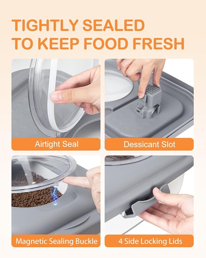 25-28lbs Dog Food Storage Container, Collapsible Dog Food Container, Wheels, Handle, Airtight Pet Food Storage Container, Scoop, Dog Bowl For Dog Cat Bird Food