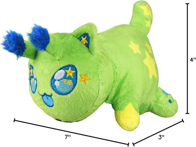 Alien Mee-Meow Cat Stuffed Animal Plush, Cute Anime Cartoon Cat Stuffed Animal Figure Toy Plush Pillow