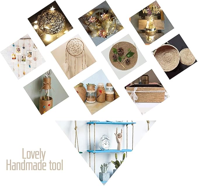 Aoneky Replacement Cat Scratching Post Sisal Rope - Hemp Rope for Cat Tree and Tower (1/4'' 66 Ft)