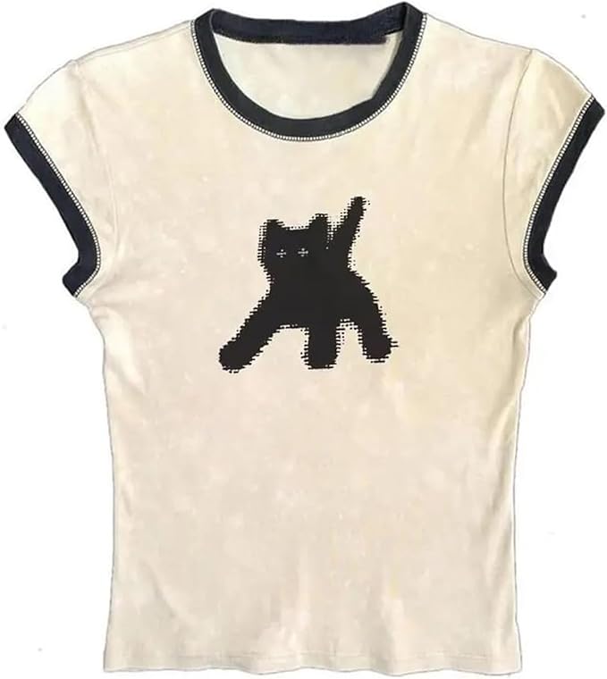 Baby Tees Women Graphic Tops Y2K Grunge Clothes